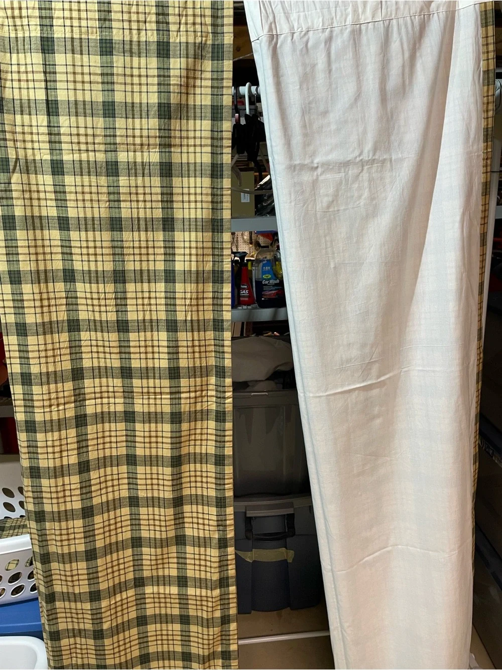 Cider Mills Plaid Rod-Pocket Door Curtain Panel